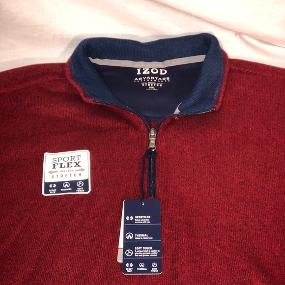 NWT Men’s IZOD 1/4 Zip Pullover Sweater Size XXL - Picture 2 of 5